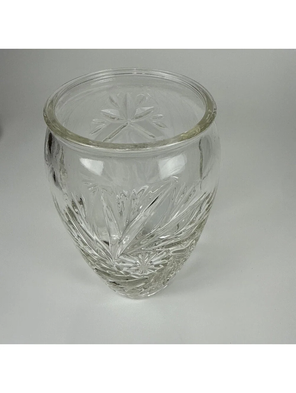 Vintage Ralph Lauren Crystal “Safari” Whirling Star & Shield Vase – Heavy Cut